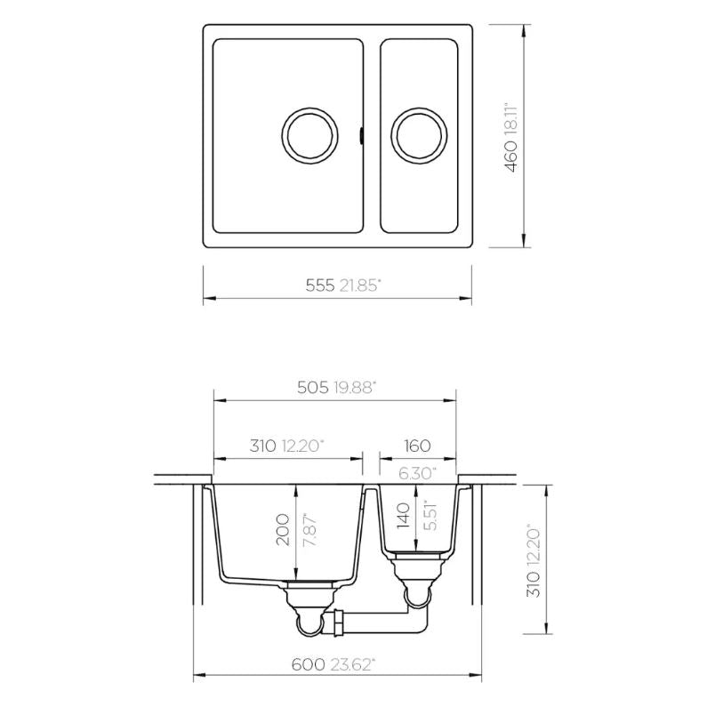 1810 / Schock - QUADRO N-150Y SCH-QUAN150UGNE/4061 - Nero