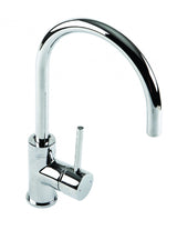 1810 COU/01/CH Courbe Kitchen Mixer Tap Curved Spout - Chrome