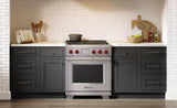 Wolf DF30450/S/P  Dual Fuel Range - 4 Burner