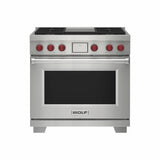 Wolf DF36450G/S/P 36" Dual Fuel Range - 4 Burners & Infrared Grill