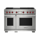 Wolf DF48450CG/S/P Dual Fuel Range - 4 Burners - Infrared Charbroiler & Infrared Griddle