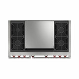 Wolf DF48450DG/S/P 48" Dual Fuel Range - 4 Burners & Infrared Dual Griddle