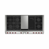Wolf DF60650CG/S/P 60" Dual Fuel Range - 6 Burners - Infrared Charbroiler & Infrared Griddle