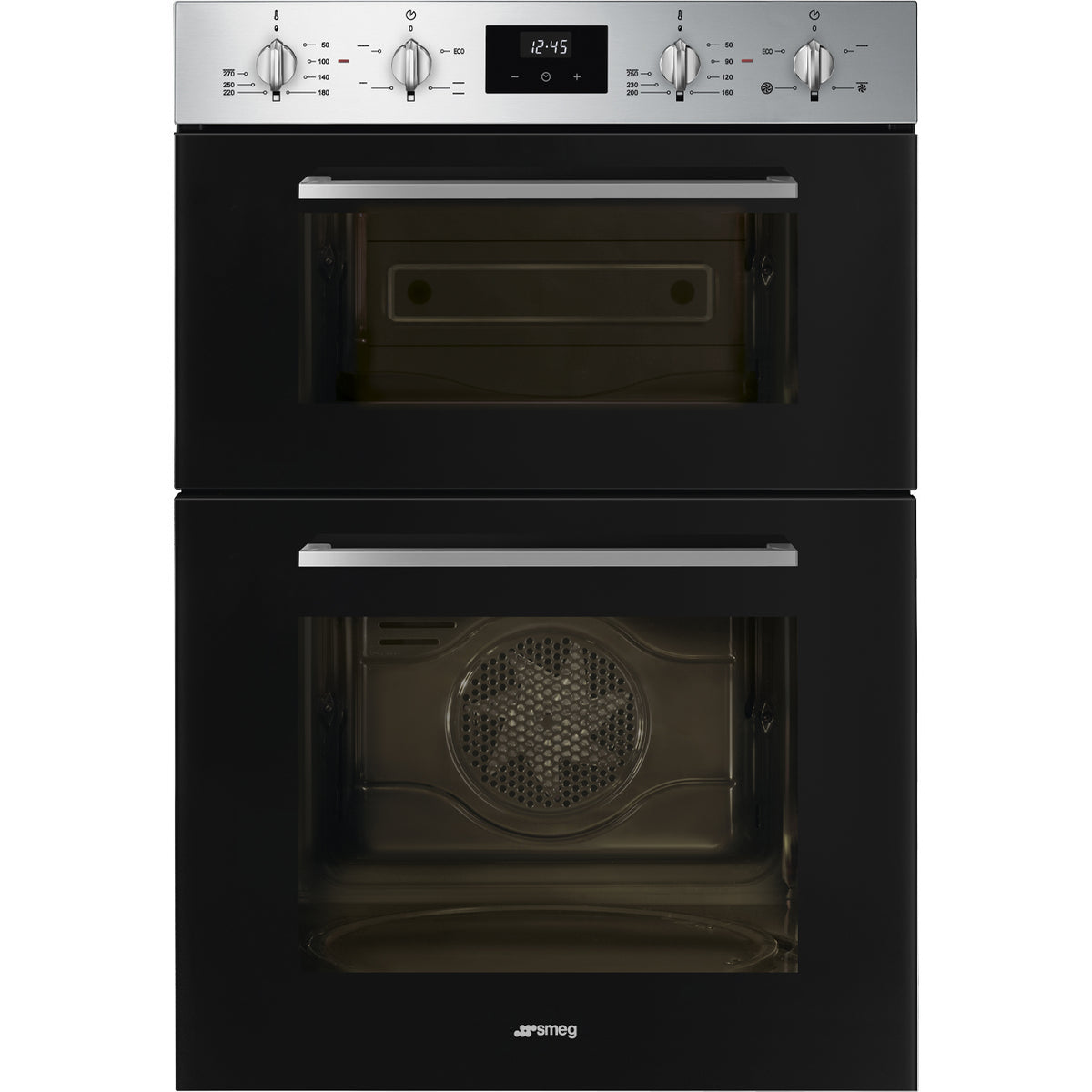 Smeg Cucina DOSF400B 70L/35L Built-In Electric Double Oven - Black - A/B Rated