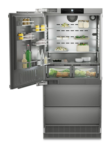 LIEBHERR ECBNe 8871 - Integrated Fridge Freezer with BioFresh & NoFrost - Plumbed In Ice Maker -  Left Hand Hinge
