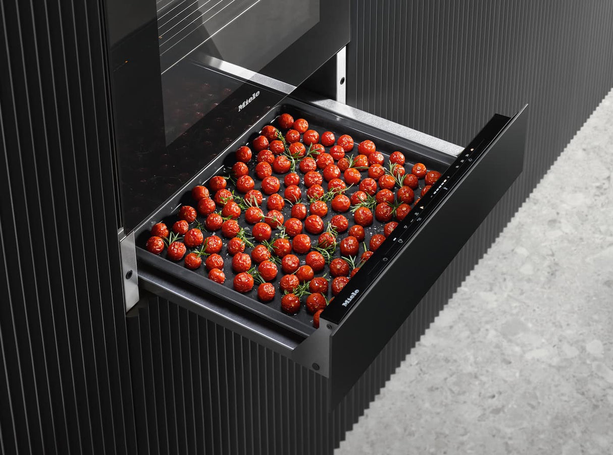 Miele Pureline ESW7010-OBBL14cm High Built-In Warming Drawer - Obsidian Black