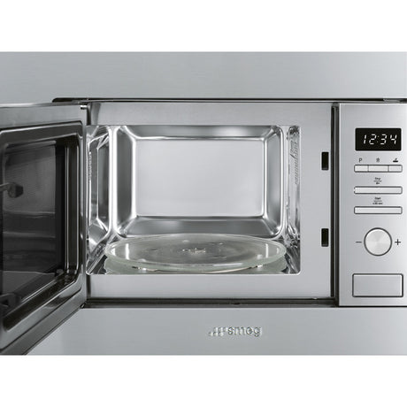 Smeg FMI017X 17L Built-in Microwave with grill - Stainless steel