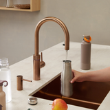 Quooker FXRRCOCOMBI Flex Pull Out Hose Tap with Combi 2.2-EQ B tank Boiling Water Tank - Rose Copper