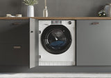 Haier HWQ90B416FWB-UK 9kg Integrated Washing Machine - A Rated - White & Black