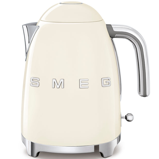 Smeg KLF03CRUK 50's Style Electric Kettle, Cream 1.7 litre capacity. Limescale filter. 3000w Fast Boiling - Lux Appliances 