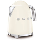Smeg KLF03CRUK 50's Style Electric Kettle, Cream 1.7 litre capacity. Limescale filter. 3000w Fast Boiling - Lux Appliances 