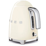 Smeg KLF03CRUK 50's Style Electric Kettle, Cream 1.7 litre capacity. Limescale filter. 3000w Fast Boiling - Lux Appliances 
