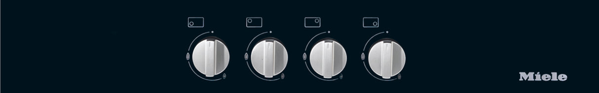 Miele KM3010 63cm Wide Gas Hob - Black