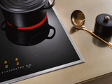 Miele KM6520FR 60cm Wide Ceramic Hob -  Black With Stainless Steel Trim