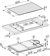 Miele KM7373FL 80cm Wide Induction Hob - Black