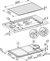 Miele KM7373FL 80cm Wide Induction Hob - Black