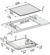 Miele KM7464FR 60cm Wide Induction Hob - Black/Stainless Steel Trim
