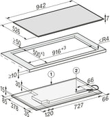 Miele KM7699FR 90cm Wide Induction Hob - Black/Stainless Steel Trim