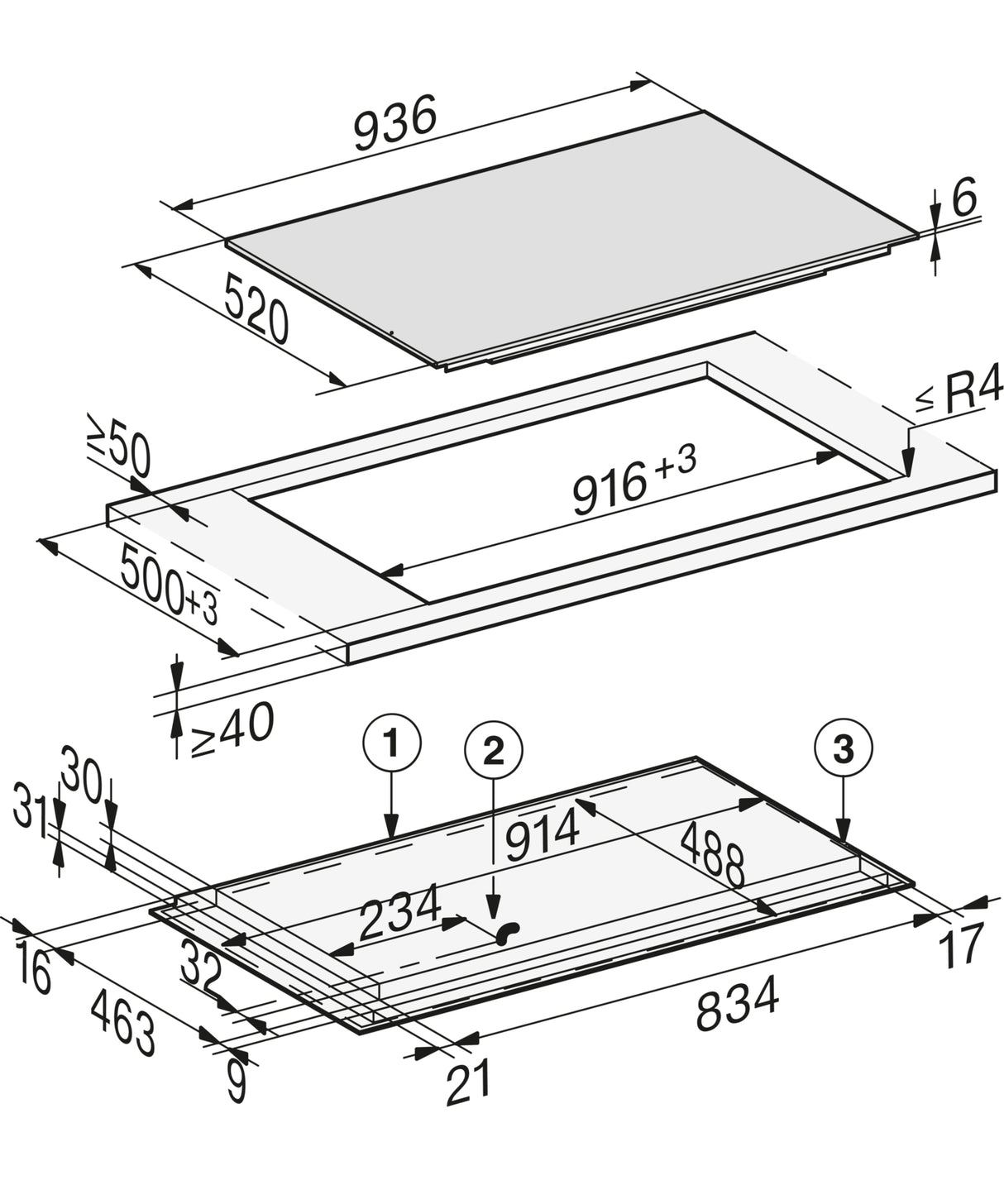 Miele KM7999FL 90cm Wide Induction Hob - Black