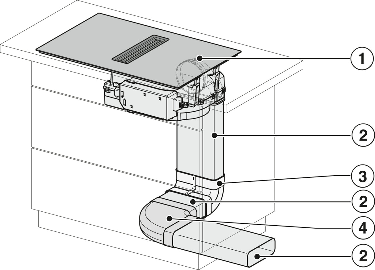 Miele Matt Finish KMDA7876FL-A 80cm Wide Venting Induction Hob – Externally Ducted - Matte Black