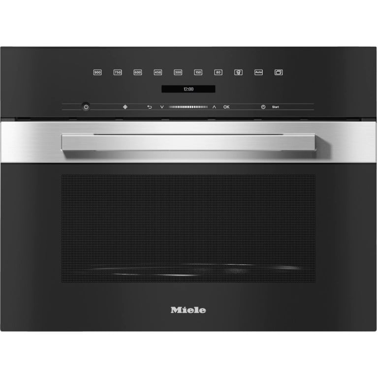 Miele M7240TC CLST 45cm High Built-In Microwave Oven - Clean Steel