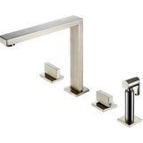 1810 Novanta 4 Hole Design Mixer Tap - NOV/02/BS - Brushed Steel
