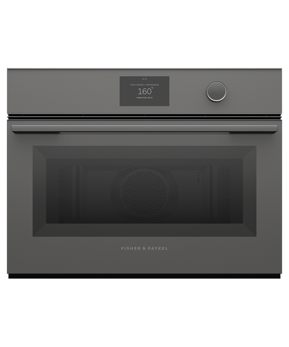 Fisher & Paykel OM60NMTDG1 60cm Series 9 Minimal Compact Combi-Microwave Oven - Grey