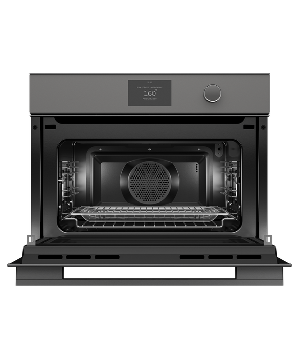 Fisher & Paykel OM60NMTDG1 60cm Series 9 Minimal Compact Combi-Microwave Oven - Grey
