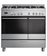 Fisher & Paykel OR90L7DBGFX1 90cm Series 7 Contemporary Dual Fuel 5 Burner Freestanding Cooker - Stainless Steel