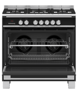 Fisher & Paykel OR90SCG4B1 90cm Series 7 Classic Dual Fuel 5 Burner Freestanding Cooker - Black