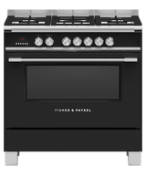 Fisher & Paykel OR90SCG4B1 90cm Series 7 Classic Dual Fuel 5 Burner Freestanding Cooker - Black
