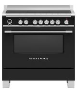 Fisher & Paykel OR90SCI6B1 90cm Series 9 Classic 5 Zone Induction Pyrolytic Freestanding Cooker - Black