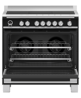 Fisher & Paykel OR90SCI6B1 90cm Series 9 Classic 5 Zone Induction Pyrolytic Freestanding Cooker - Black