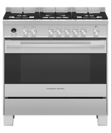 Fisher Paykel OR90SDG6X1 90cm Series 9 Contemporary 5 Burner Dual Fuel Pyrolytic Freestanding Cooker - Stainless Steel