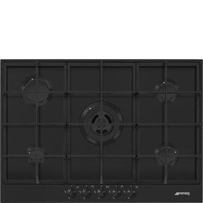 Smeg PX375MB 70/75 cm Classic Gas Hob Matte Black - Lux Appliances 