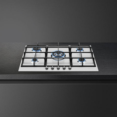 Smeg PX375 73 cm Classic Gas Hob Stainless Steel