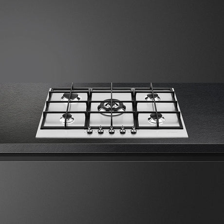 Smeg PX375 73 cm Classic Gas Hob Stainless Steel