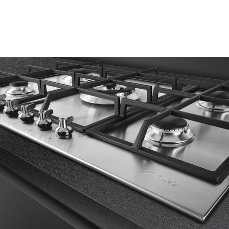 Smeg PX375 73 cm Classic Gas Hob Stainless Steel