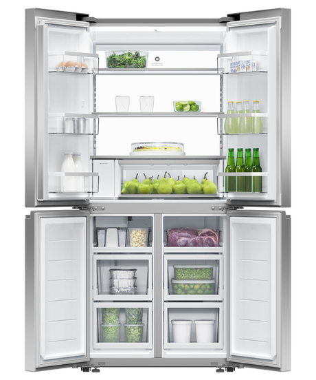 Fisher & Paykel RF500QNUX1 498L Series 7 Quad Door Refrigerator Freezer - Stainless Steel