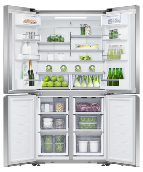 Fisher & Paykel RF605QNUVX1 538L Series 7 Quad Door Refrigerator Freezer -Stainless Steel