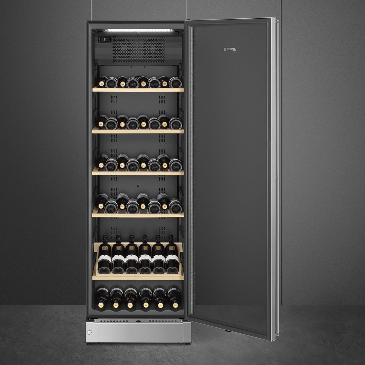Smeg SCV115G Free standing Classic Wine Cooler Stainless steel