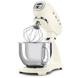 Smeg SMF03CRUK 50's Style 800w, 10 Speed Stand Mixer, Cream Includes dough hook, whisk, beater & more Iconic Retro, 50's Style Design - Lux Appliances 