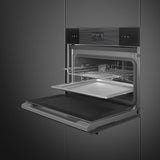 Smeg SO4102S3B3 Linea 45cm Compact Steam100 Oven - Black
