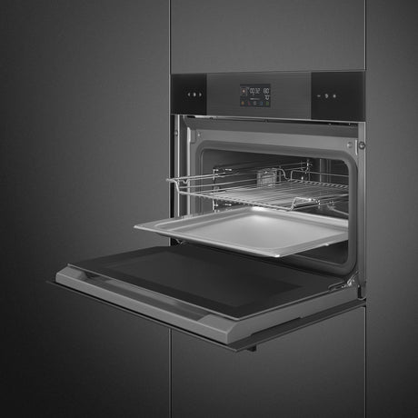 Smeg SO4102S3B3 Linea 45cm Compact Steam100 Oven - Black