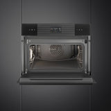 Smeg SO4102S3B3 Linea 45cm Compact Steam100 Oven - Black