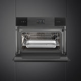 Smeg SO4102S3B3 Linea 45cm Compact Steam100 Oven - Black