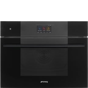 Smeg SO4104S4PB3 Linea 45 Compact Steam100 Pro Oven, Black - Lux Appliances 