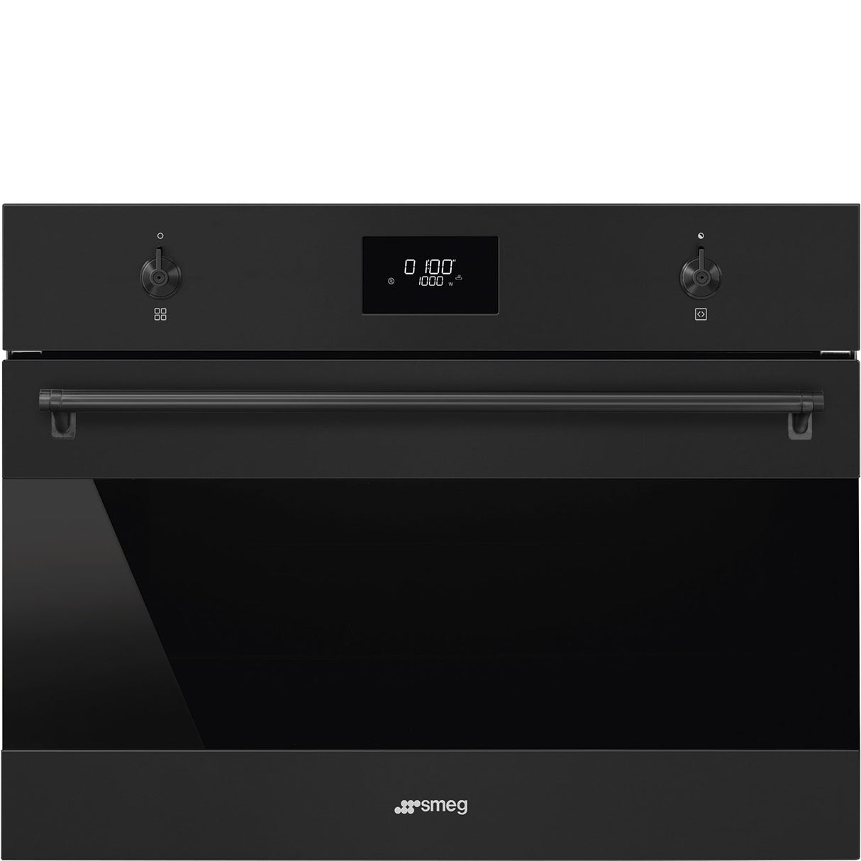 Smeg Classic SO4301M1N Built-In Combi Microwave - Matte Black