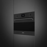 Smeg Classic SO4301M1N Built-In Combi Microwave - Matte Black