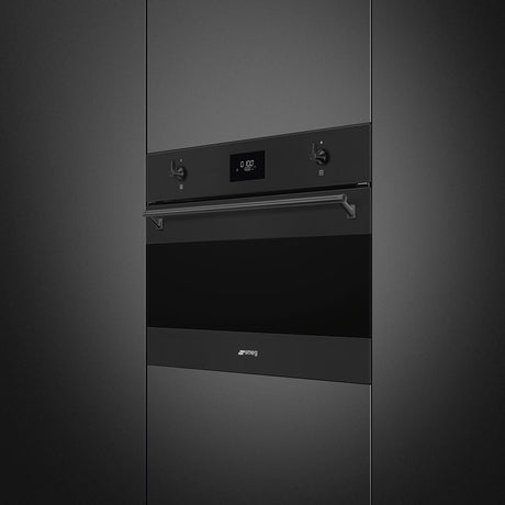 Smeg Classic SO4301M1N Built-In Combi Microwave - Matte Black